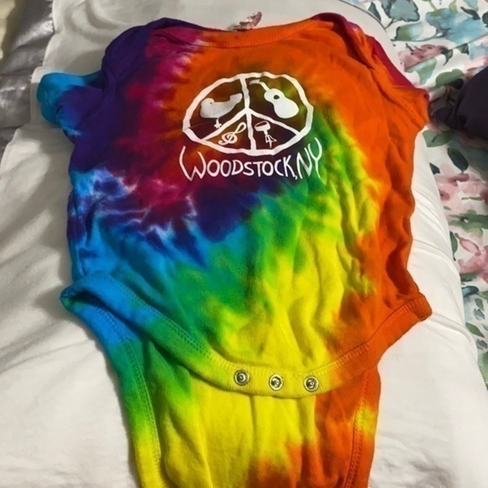 Rabbit Skins tie dye onesie